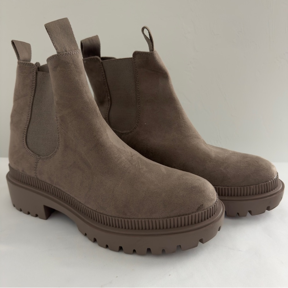 H&M Sueded Pull On Booties Sz 40 - Picture 3 of 12